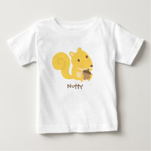 Süßes verrücktes Eichhörnchen mit Eichel Nuss für  Baby T-shirt