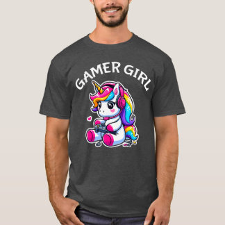 Süßes Videospiel Gaming Einhorn Gamer Mädchen Jung T-Shirt