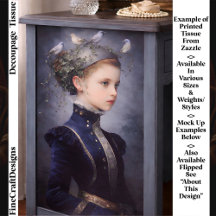 Süßes viktorianisches Mädchen, Efeu & Vögel FF5R D