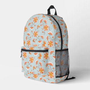 Süßes Vintage-Blumen-Schmetterlingsmuster Bedruckter Rucksack
