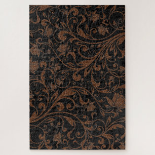 Süßes vintage dunkelbraunes Paisley-Design