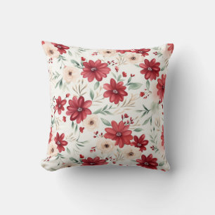 Süßes, vintage-inspiriertes Blumenmuster Kissen