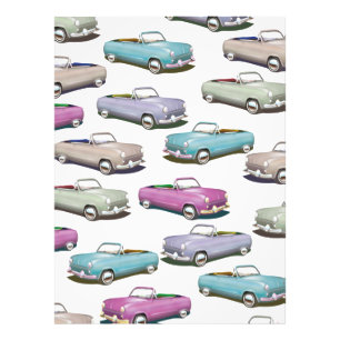 Süßes vintage klassisches Auto-Muster Fotodruck