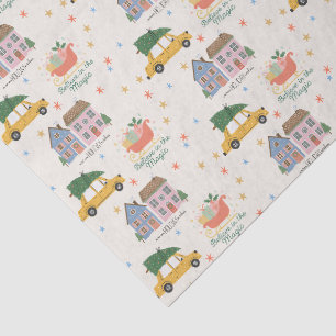 Süßes vintage Weihnachten auf ecru Seidenpapier