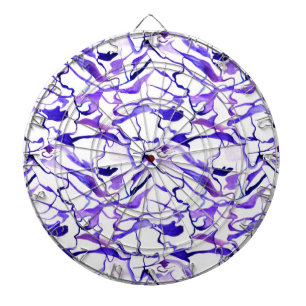 Süßes violettes Wasserfarben abstraktes Linienmust Dartscheibe