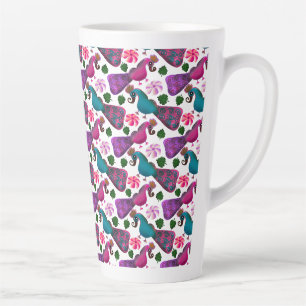 Süßes Vogel-Blumenmuster   Farbige Vögel Milchtasse