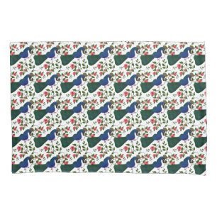 Süßes Vogel-Blumenmuster Farbiger blauer Vogel m Kissenbezug