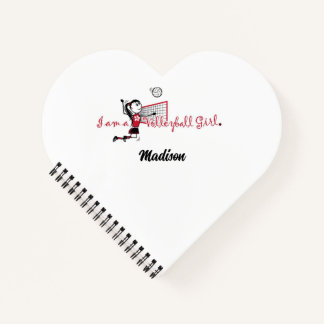 Süßes Volleyball-Mädchen Notizbuch
