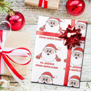 Süßes von Santa Claus angepasst Geschenkpapier