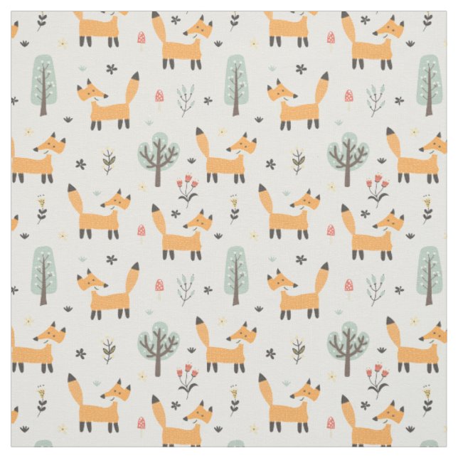 Süßes Wald-Fuchs-Muster Stoff (Muster)