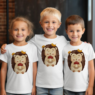 Süßes Wald-Herbst-Igel-Kinder-T-Shirt Waterco T-Shirt