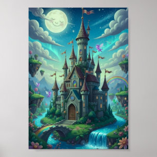Süßes Wald-Sonnenstrahl-Fantasy-Poster Poster