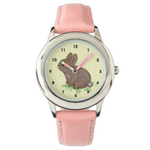 Süßes Waldkaninchen im Kleefeld Armbanduhr