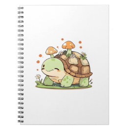 Süßes Waldschildkröten-Cottagecore-Kawaii-Design Notizblock