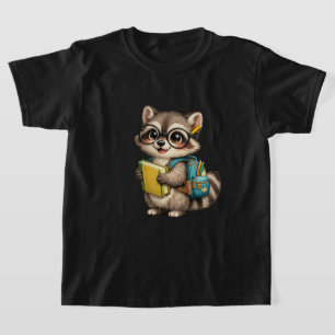 Süßes Waschbär-Back-to-School-Kinder-T-Shirt T-Shirt