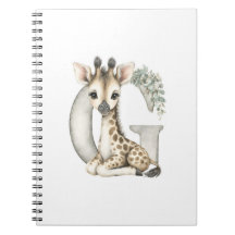 Süßes Wasserfarben-Baby-Tier-Alphabet Giraffe