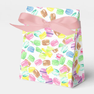 Süßes Wasserfarben Französisches Macaroon-Muster Geschenkschachtel