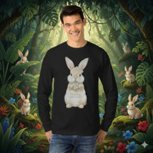 Süßes Wasserfarben-Hasen-Weihnachts-T-Shirt