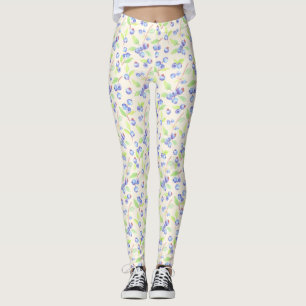 Süßes Wasserfarben-Heidelbeer-Botanik-Muster Leggings