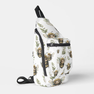 Süßes Wasserfarben-Hummeldesign Sanfte Pastellbi Crossbody Bag