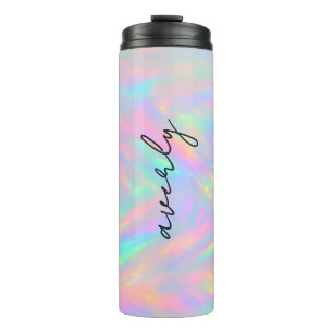 Süßes Wasserfarben-Pastell-Regenbogen-Abstraktes M Thermosbecher