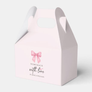 Süßes Wasserfarben-Rosafarbenes-Schleifen-Coquette Geschenkschachtel