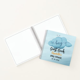 Süßes Wasserfarben-Wolken-Baby-Jungen-Shower-Gäste Notizbuch