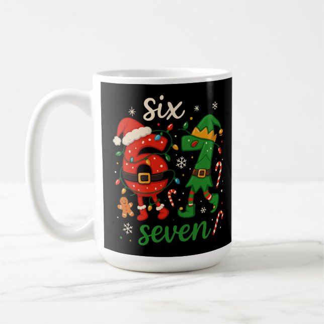 Süßes Weihnachten Six Seven Meme  Kaffeetasse (Links)