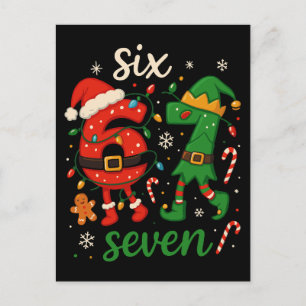 Süßes Weihnachten Six Seven Meme Postkarte