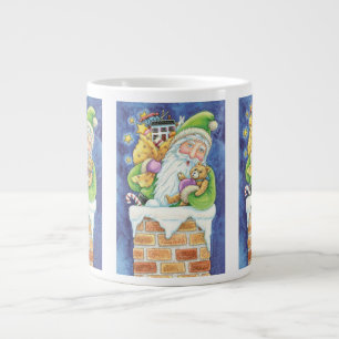 Süßes Weihnachten, Weihnachtsmann im Schornstein m Jumbo-Tasse