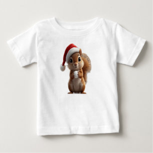 Süßes Weihnachts-Eichhörnchen-Baby-T-Shirt Baby T-shirt