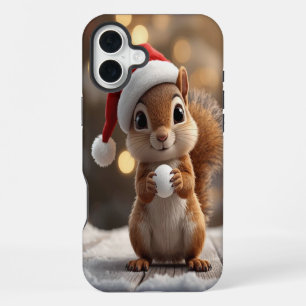 Süßes Weihnachts-Eichhörnchen iPhone 16 Plus Hülle