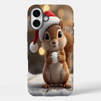Süßes Weihnachts-Eichhörnchen iPhone 16 Plus Hülle