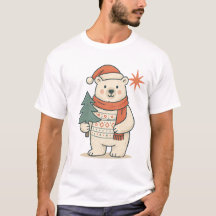 Süßes Weihnachts-Eisbär-T-Shirt | Skandinavisch