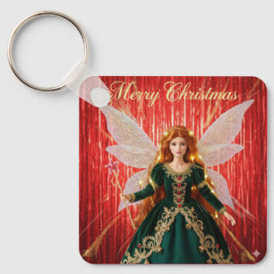 Süßes Weihnachts-Engel-Mädchen-Design hübsch niedl Schlüsselanhänger