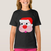 Süßes Weihnachts-Hasen-Cartoon-Grafik-T-Shirt