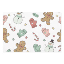 Süßes Weihnachts-Nahtlosmuster-Wrap-Papier – G