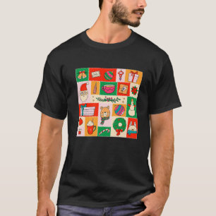 Süßes Weihnachts-Stempel-Print-T-Shirt-Design Prem T-Shirt