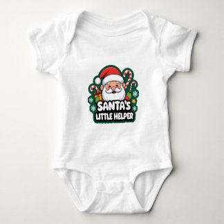 Süßes Weihnachts-T-Shirt mit Santa Claus für Junge Baby Strampler