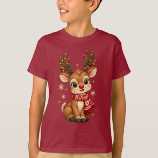 Süßes Weihnachtsbaby-Rentier-Kinder-T-Shirt T-Shirt