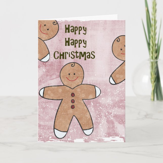 Süßes Weihnachtsgebäck Cookies Feiertagskarte (Vorderseite)