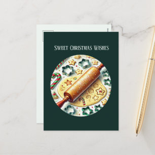 Süßes Weihnachtsgebäck Feiertagspostkarte