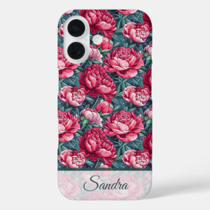 Süßes Weihnachtsgeschenk Pfingstrose Floral indivi iPhone 16 Hülle