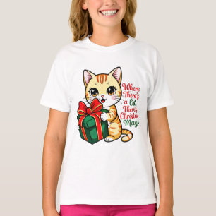 Süßes Weihnachtskatze Feiertagsgeschenk für Katzen T-Shirt