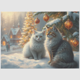 Süßes Weihnachtskatzen-Tissue-Papier Seidenpapier