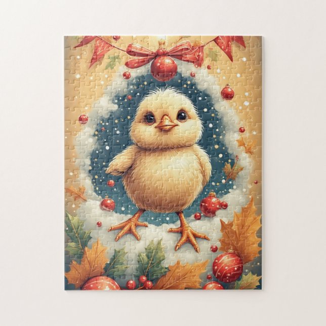 Süßes Weihnachtsküken  (Vertikal)