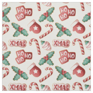 Süßes Weihnachtsplätzchen-Zuckerhut-Muff-Handschuh Stoff