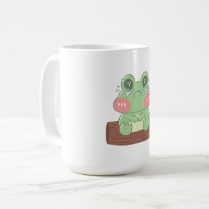 Süßes weinendes Frosch-Kinder-T-Shirt Liebenswer Kaffeetasse