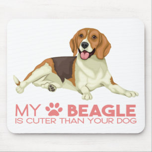 Süßes Welpen-Hund-Liebhaber-Geschenk Cartoon-Beagl Mousepad
