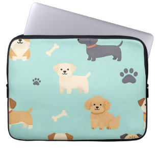 Süßes Welpen-Hund-Muster Laptopschutzhülle